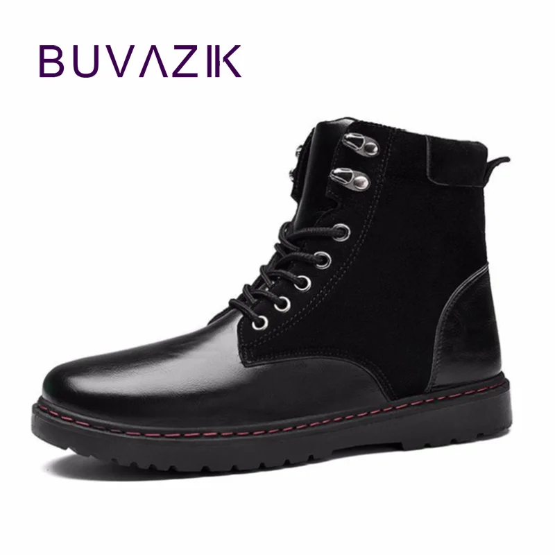 

BUVAZIK 2018 comfortable autumn men boots Vintage Style Men Shoes work$safety boots men High-Cut Lace-up Warm Hombre
