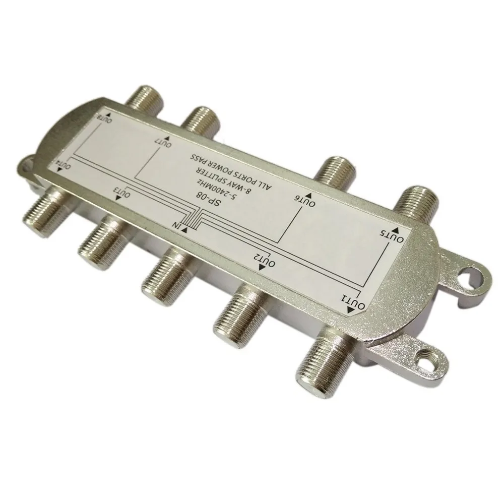 SP-08 8-Way Signal Satellite Splitter TV Antenna RF Coaxial Cable Splitter Wholesale SP-08 8-Way Signal Satellite Splitter TV Antenna RF Coaxial Cable Splitter Wholesale