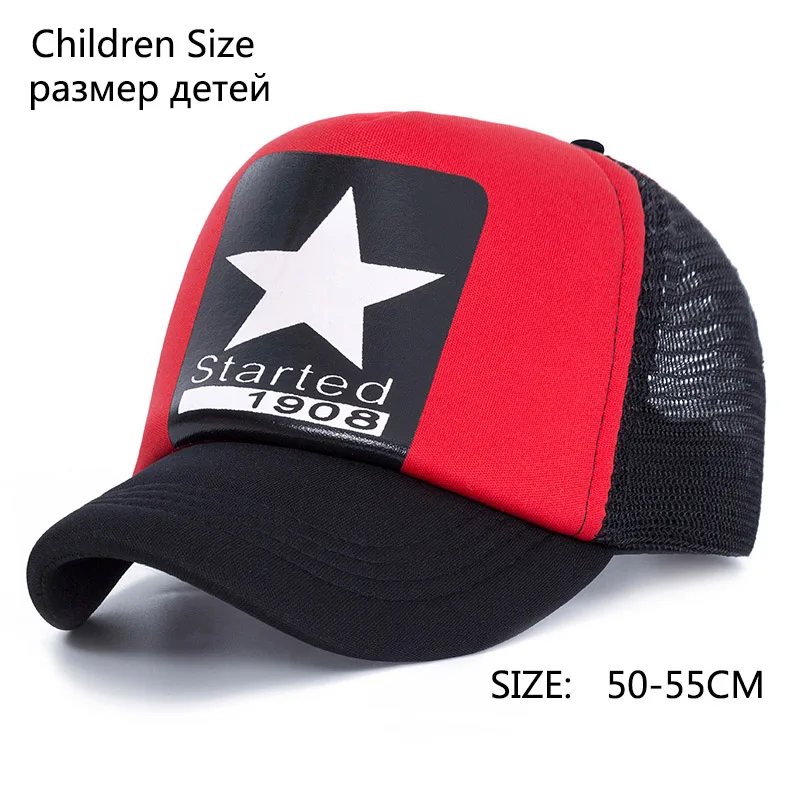 REAKIDS детская бейсбольная кепка шаблон для маленьких мальчиков и девочек детская бейсбольная кепка мальчик Солнцезащитная Шляпка женская детская летняя кепка для ребенка - Цвет: children red