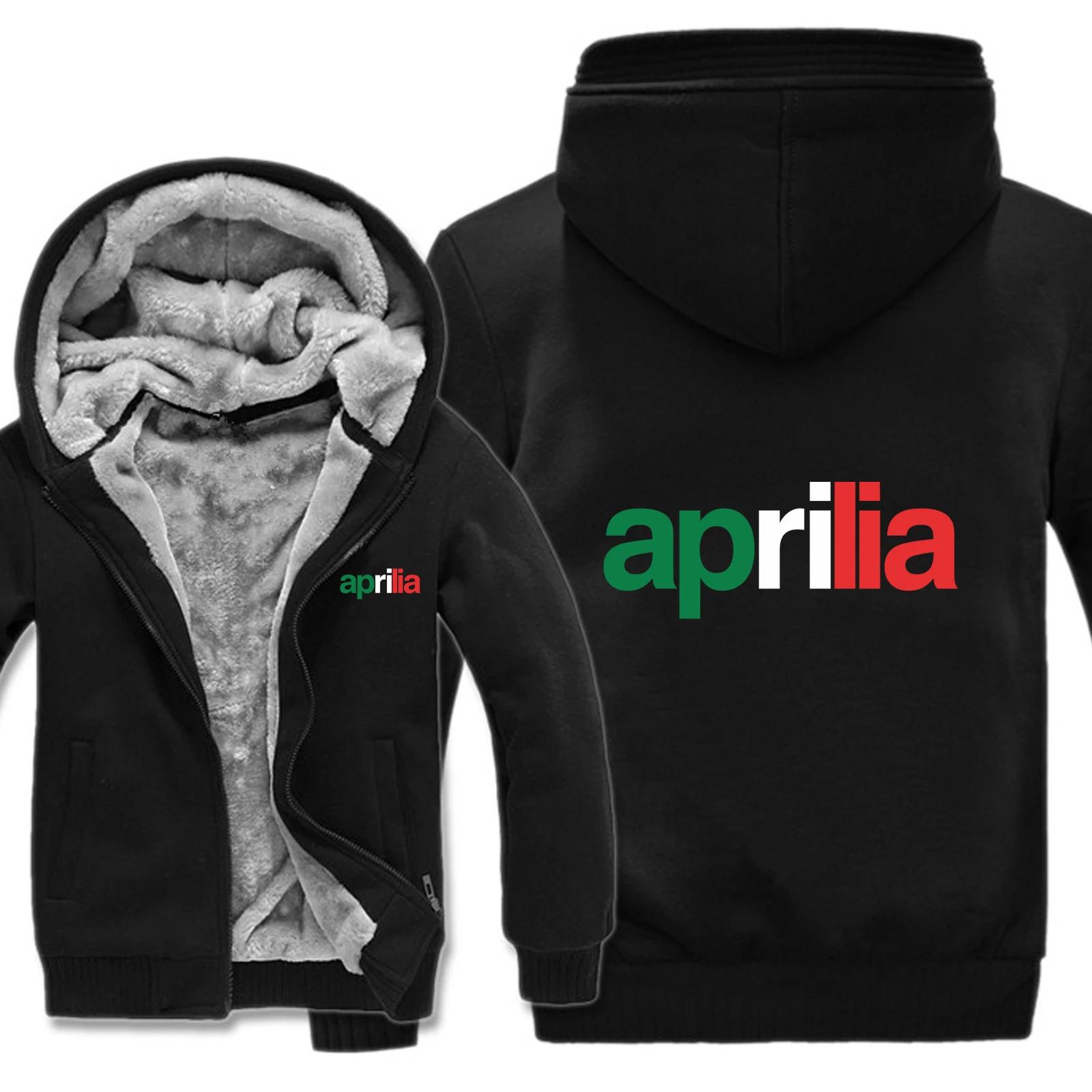 Motorcycle Aprilia Hoodies Mens Zipper Coat Fleece Thicken Aprilia Motor Sweatshirt Mans Clothing