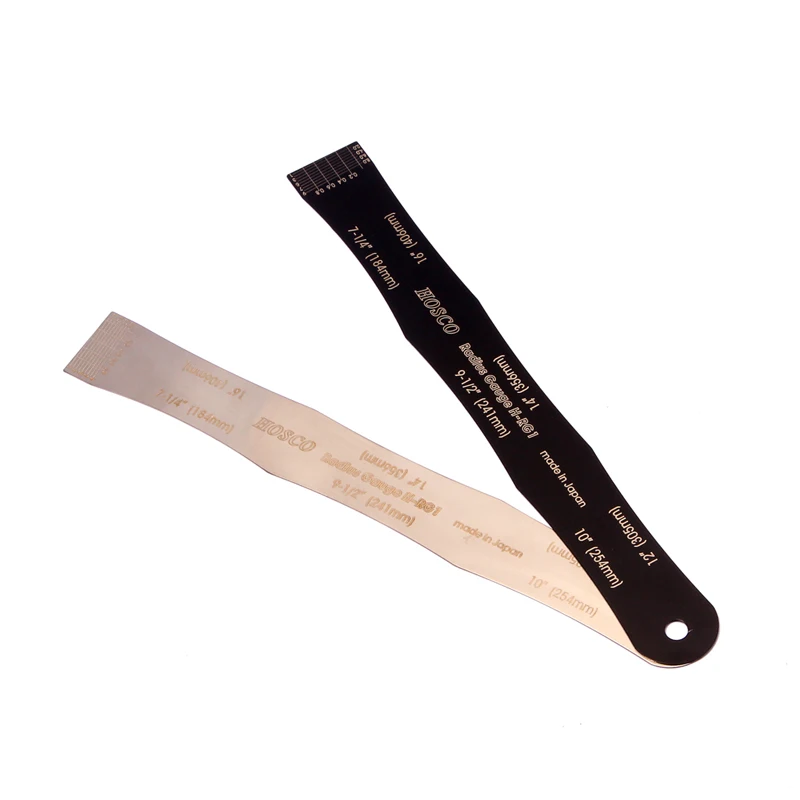 

1pcs Black/ Chrome Radian Gauge Radius Gauge String Action Ruler Guitar Luthier Tool