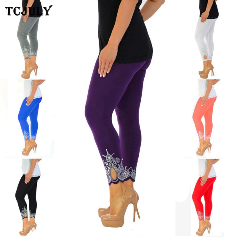 TCJULY Американский Лидер продаж леггинсы для фитнеса с принтом для Для женщин с эластичной резинкой на талии брюки для фитнеса брюки Тонкий