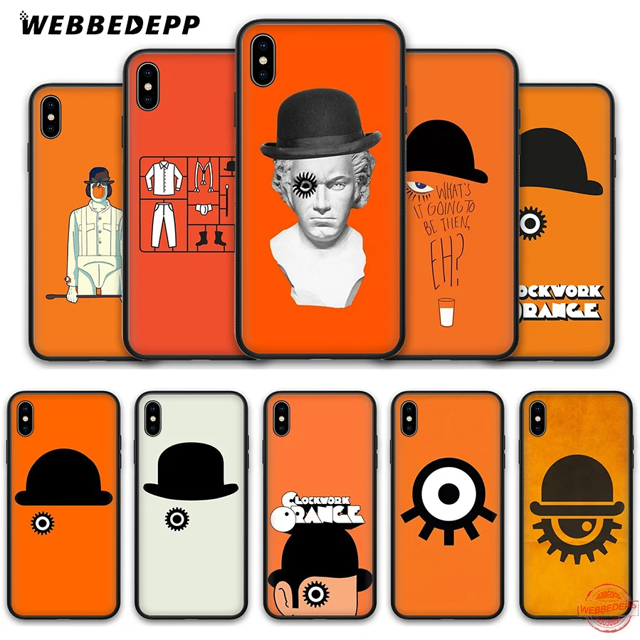 

WEBBEDEPP A Clockwork Orange Fashion Soft Silicone TPU Phone Case for iPhone 5 5S SE 6 6S 7 8 Plus XR X XS Max