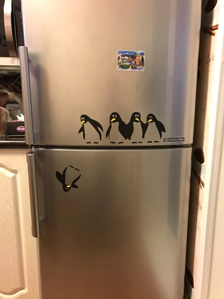 Free shipping! funny penguin kitchen fridge sticker fridge decals ... Free shipping! funny penguin kitchen fridge sticker fridge decals ...