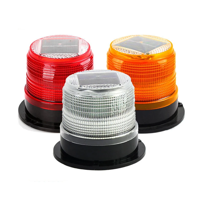 

1Pcs 6 LED Emergency Light Beacon Warning Strobe Lamp Round Waterproof Solar panel For Car Truck Caravan Bus