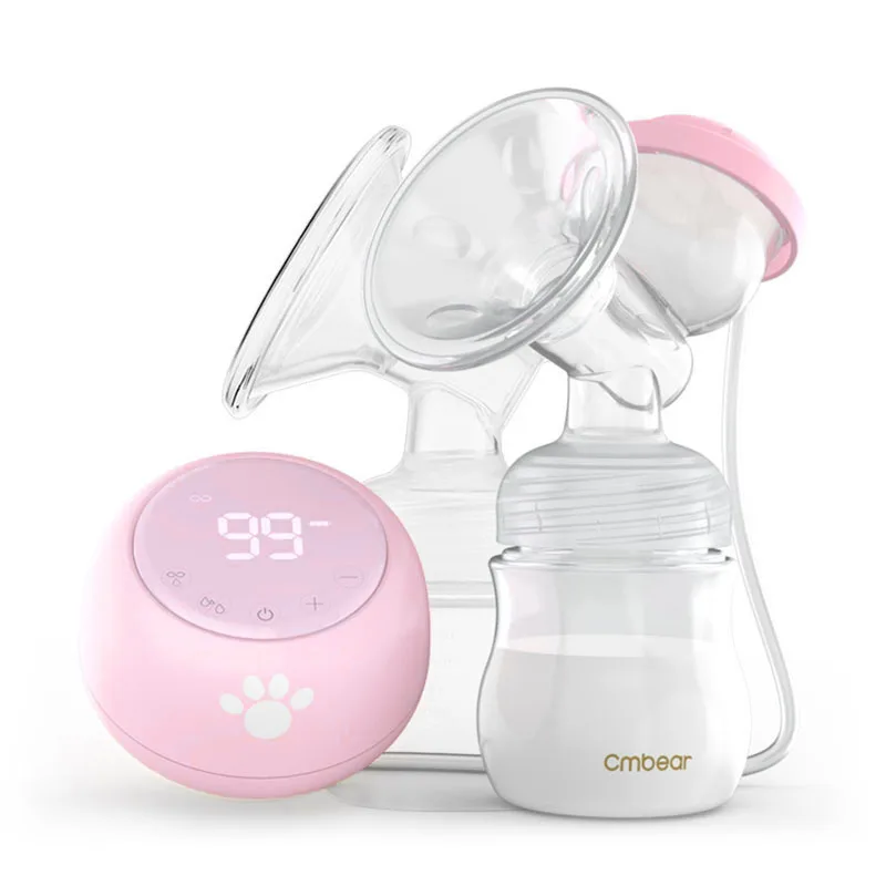 Electric Breast Pump Breast Bilateral Dual-frequency 9 Gears Adjustment Pump with LED Display @ZJF