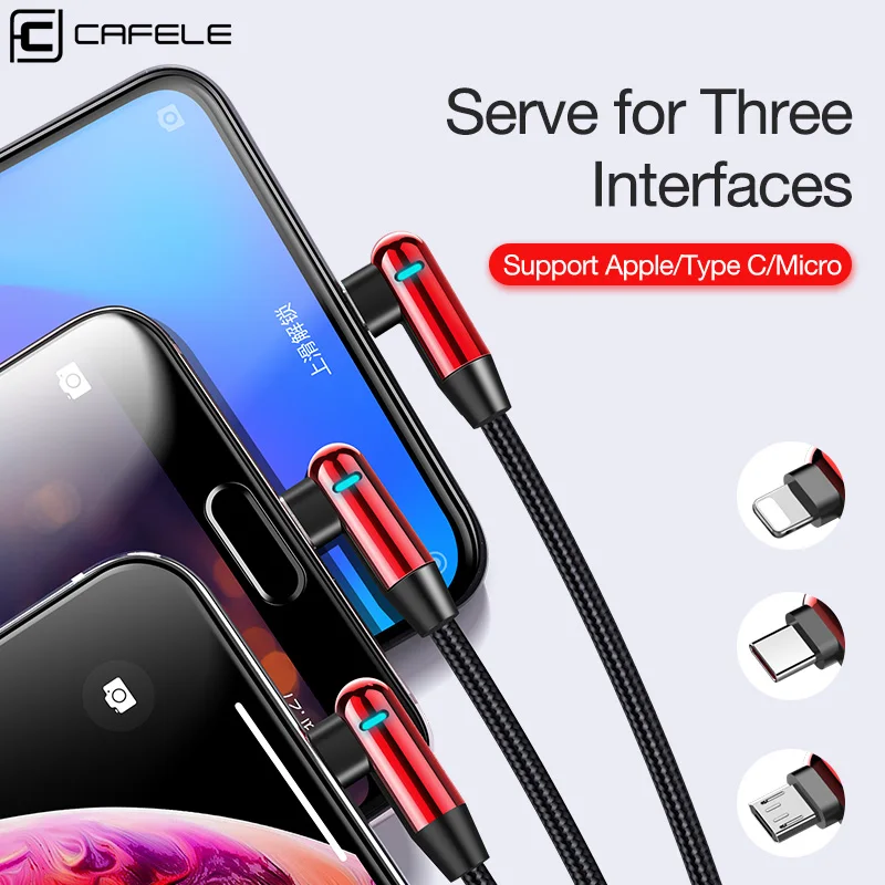 Cafele 3in1 für iPhone 6 Ladekabel + Micro USB Kabel + USB C USB Typ C Kabel für Xiaomi redmi Hinwe