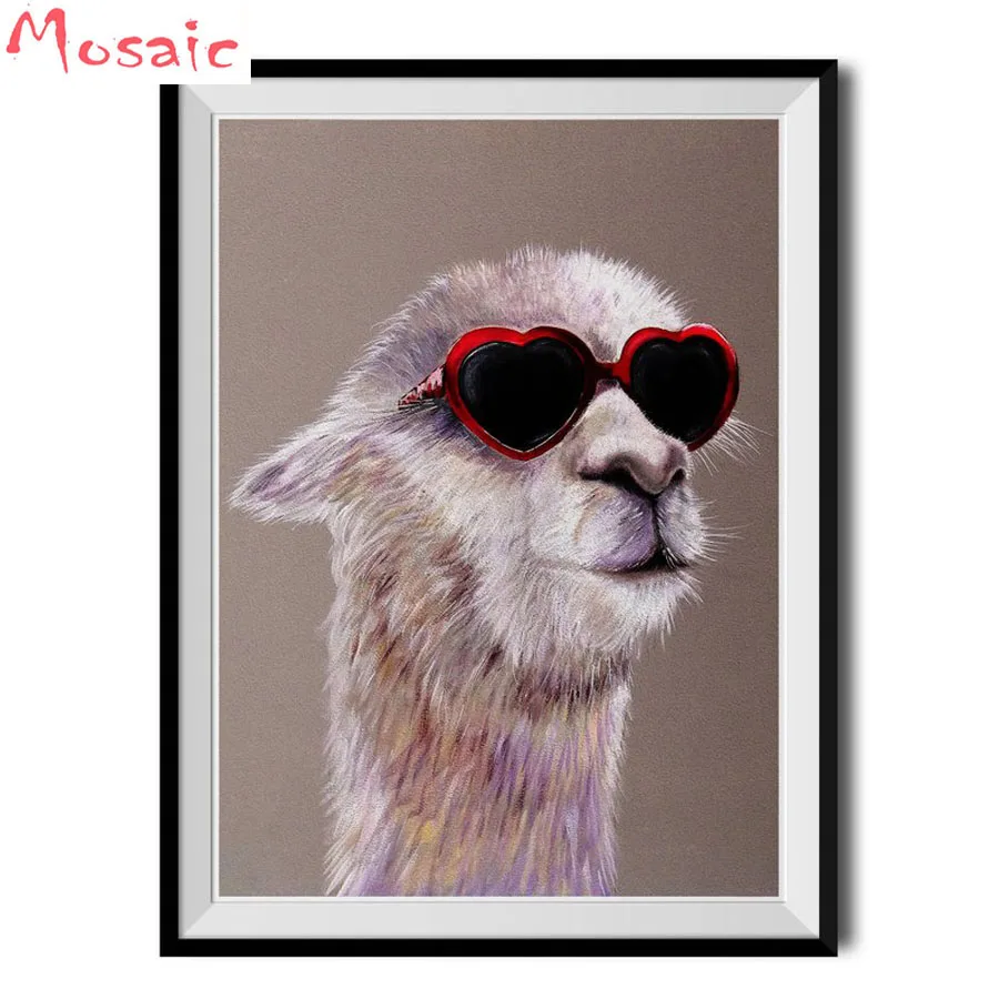 Full Square Mosaic diamond Painting Llama Resin Drill Embroidery 5D Diy