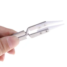 Антистатические обратные керамические Tweezers электронная сигарета термостойкие проводящие изогнутые прямые пинцеты изолированные заостренный