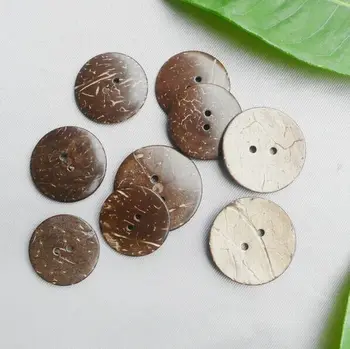 

Wholesale Free shipping 100pcs 19/ 22.5/25/30mm big natural sewing button large coconut buttons 2hole buttons dark brown COCO006