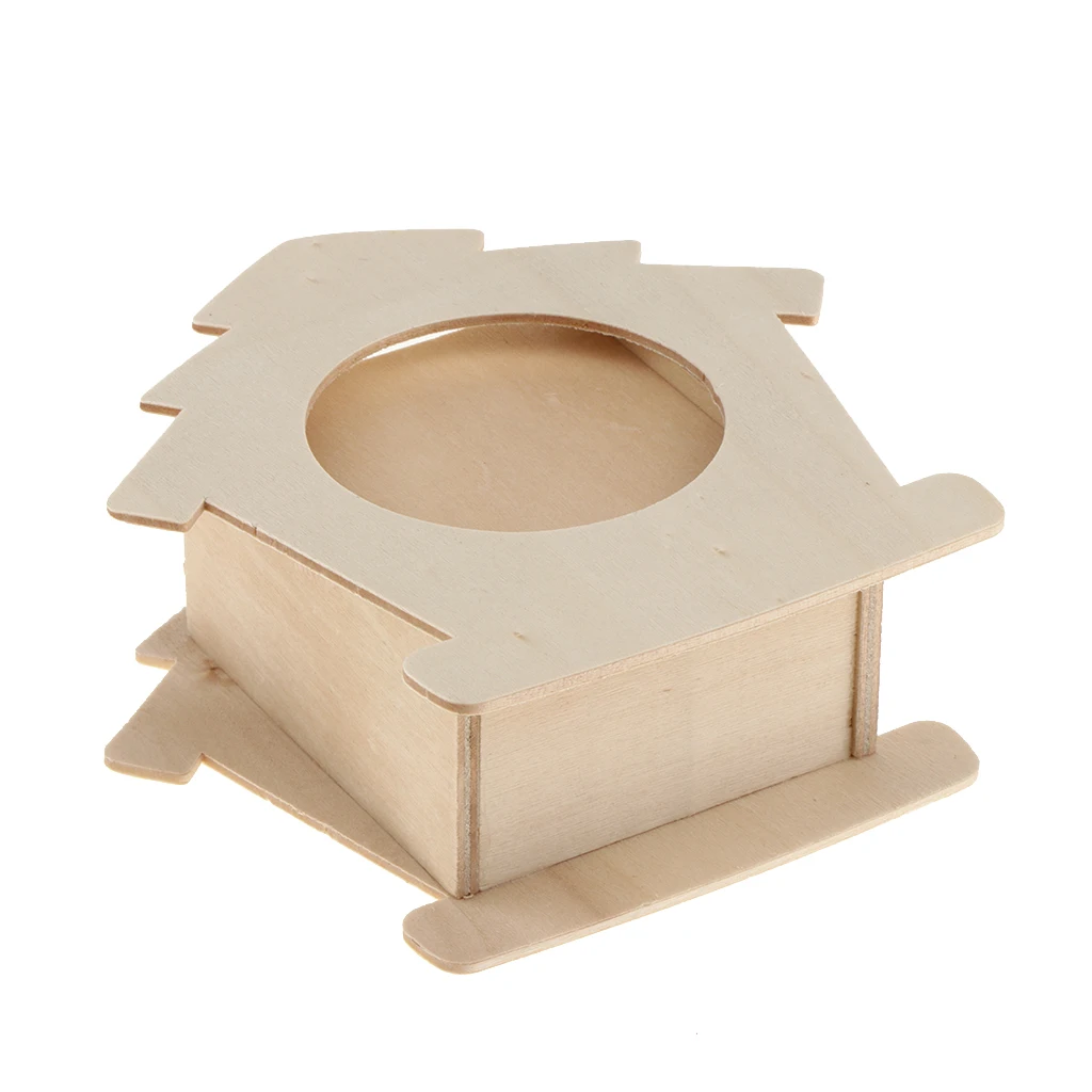Unfinished Wood DIY Wood Pen Holder Hand Made Desk Organizer Pen Pot School Office Supplies Pen Stand Creative MDF Kids DIY Toys