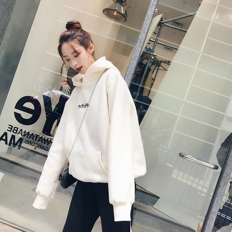 

New college Bai Sewei garment female thickening add wool winter warm loose bf ulzzang han edition of students