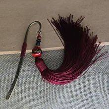 Оригинальные металлические антикварные закладки ручной работы с кисточками Агат Закладка в китайском стиле канцелярский подарок для студента