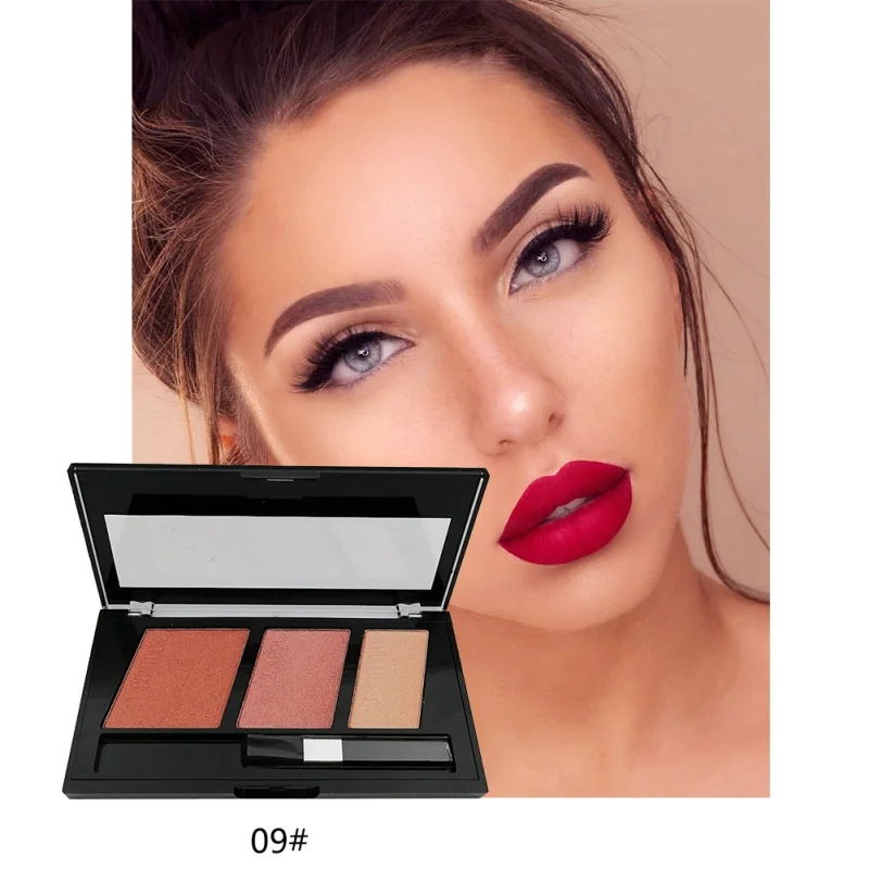 

3 In 1 Blush Contour And Highlighter Cosmetic Makeup Multi-Functional Face Sculptor Makeup Palette