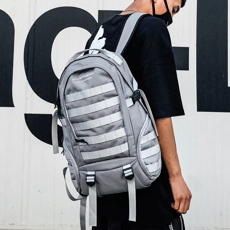 

Tide Brand Backpack Male Korean Version Of The Personality Large Capacity High School College Students Bag
