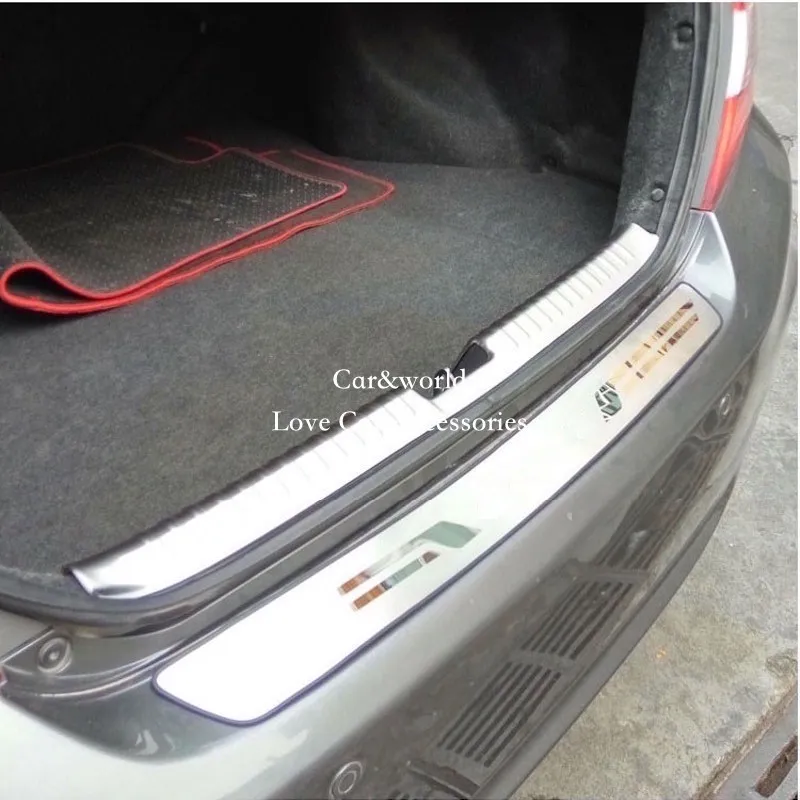 

For 2012 to 2015 Honda Civic Rear Bumper Cover Door Sill Protector Tailgate Trunk Trim Stainless Steel Stickers Car Accessories