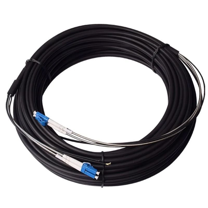 

5PCS 10M Outdoor LC UPC Duplex FTTH Drop Patch Cable LC Singlemode Duplex Fiber optic patch cord FTTH fiber optic jumper Cable