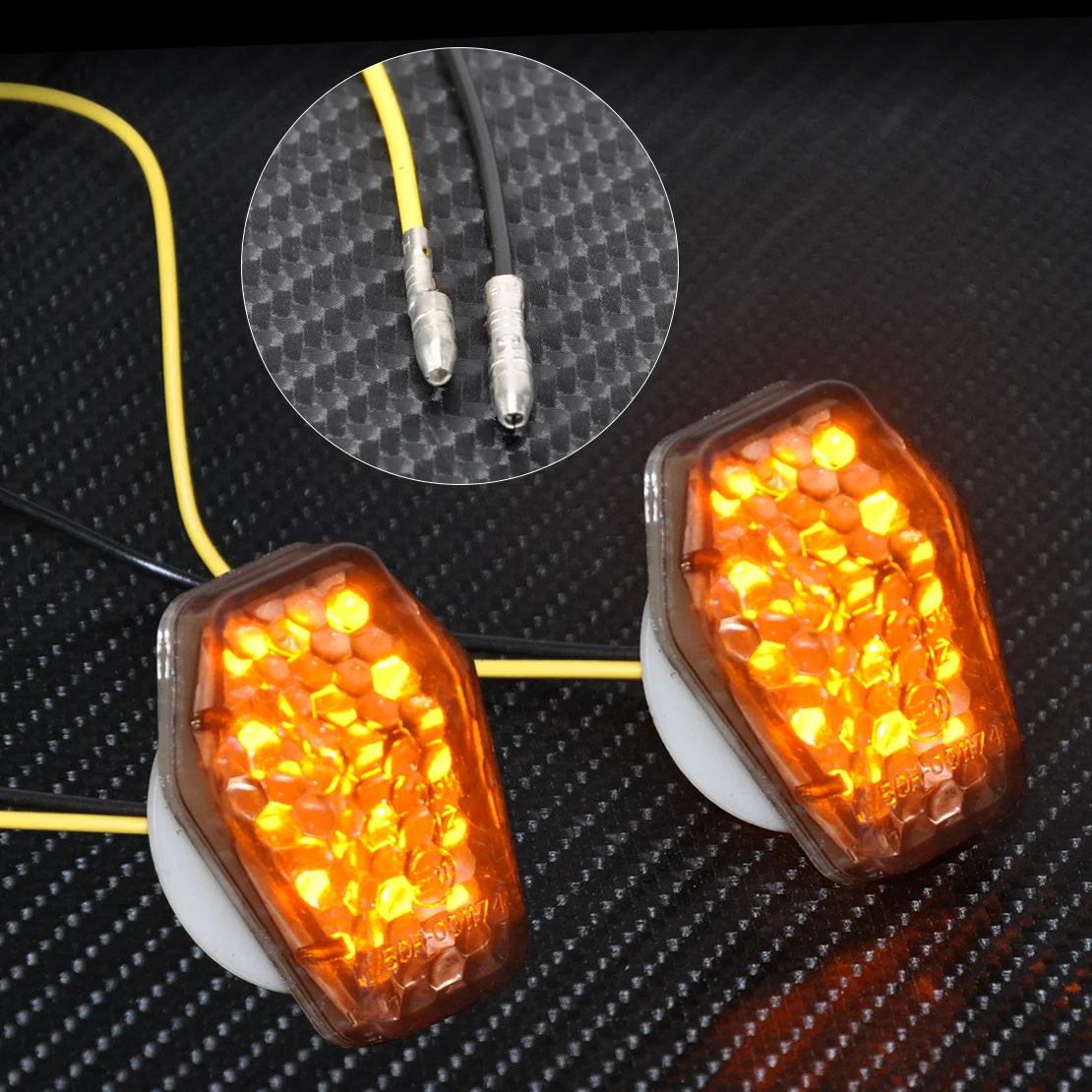 

2Pcs / Set Left + Right Custom Smoke LED Flush Mount Turn Signal Blinker Marker For Suzuki GSXR 600 SV 650 Bandit 600S DL 1000