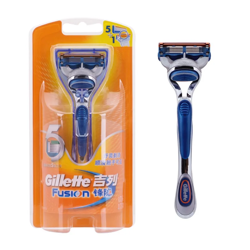 

Genuine Gillette Fusion Shavers for Men Brand Straight Razors (1 Holder and 1 Blade)