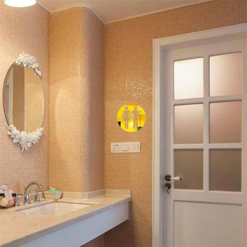   3D Toilet Modern Acrylic Large Home Decor Mirror Wall Sticker DIY Waterproof Resistant Home Decor HOT C0312#30                2