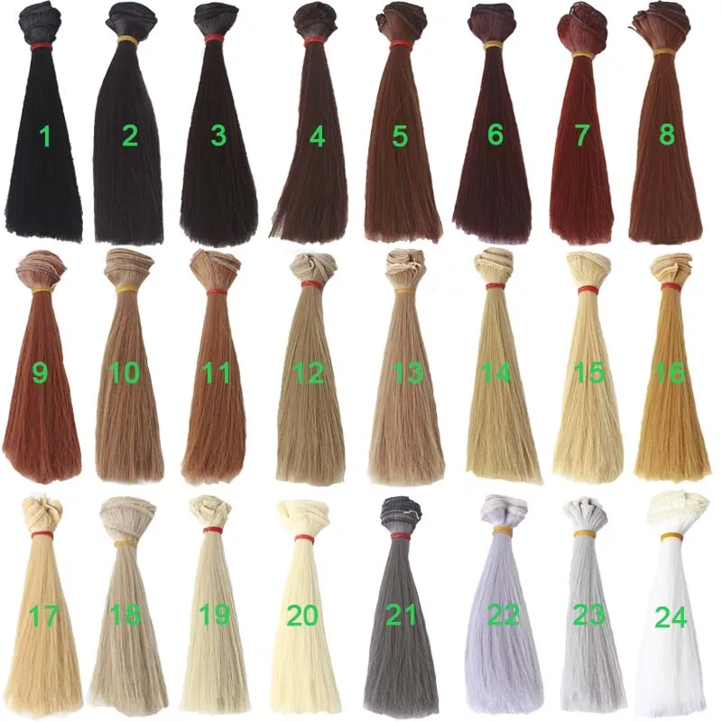 

50PCS/LOT DIY BJD Doll Hair 15CM Synthetic Hair For Dolls