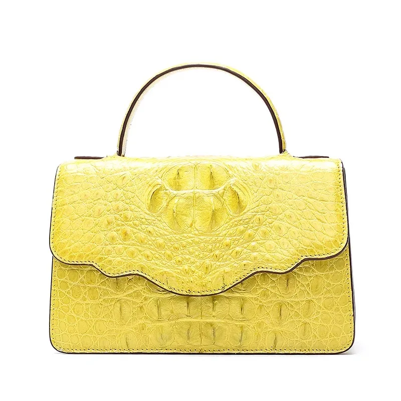 

100% Genuine Crocodile Skin Women Small Summer Purse Lady Colorful Handbag Alligator Leather Female Cross Shoulder Sling Bag