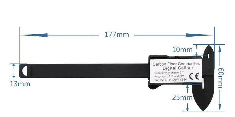 2 вида черный 100 мм/150 мм ЖК цифровой Электронный штангенциркуль из углеродного волокна Калибр микрометр измерительный инструмент