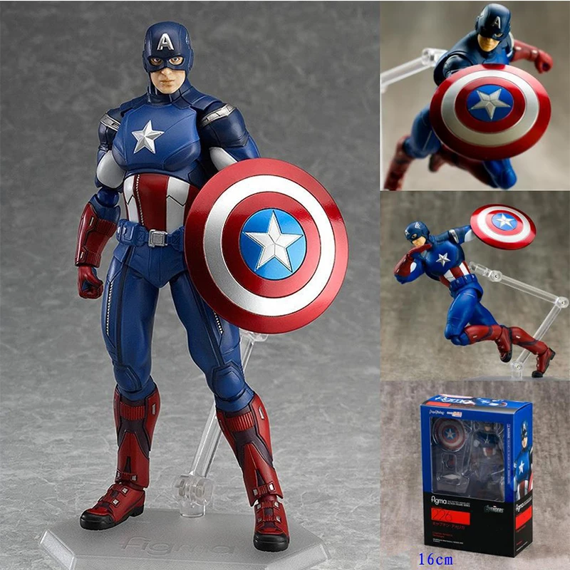 

16cm PVC Action Figure Doll Toys for Children Super Hero Captain America with Original Box