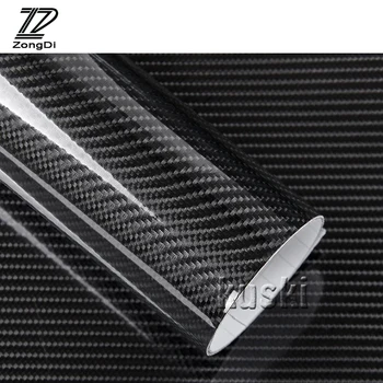 

ZD 20*152cm 5D Gloss Carbon Fiber Car Stickers On Cars For BMW e46 e39 e36 Audi a4 b6 a3 a6 c5 Renault duster Lada granta