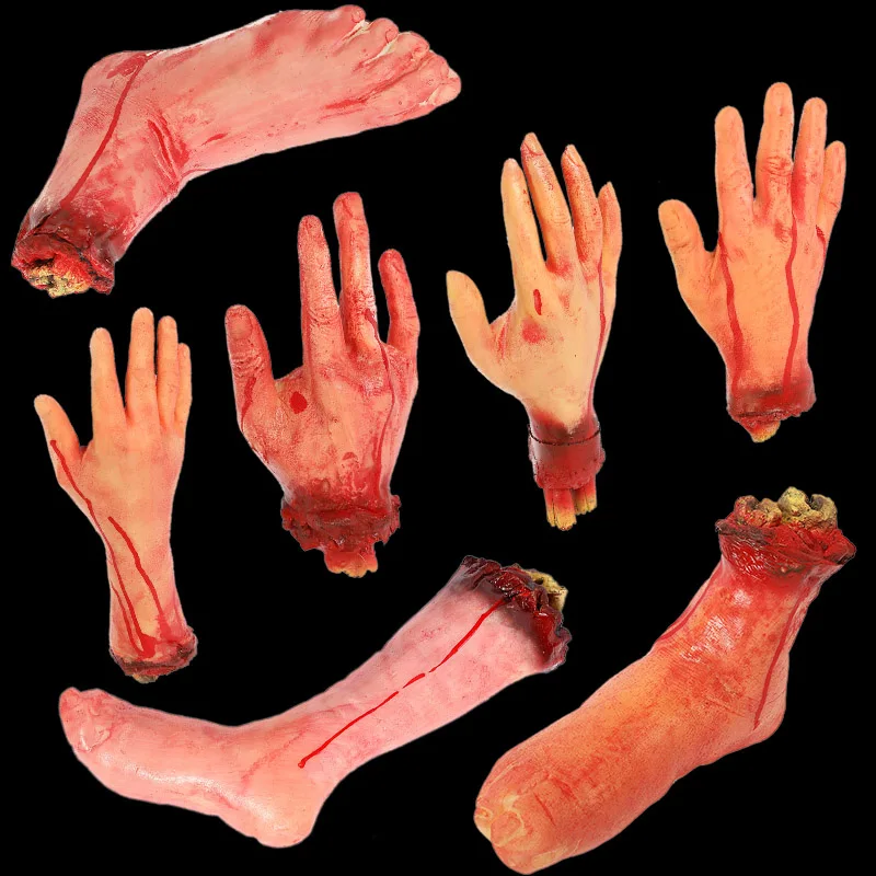 YONGSNOW Horror Halloween Bloody Hand Haunted Party Decoration Fake Finger Leg Foot Heart -Cosplayware Store HTB1LwdLaA5E3KVjSZFCq6zuzXXaZ.jpg