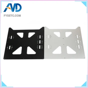 

Aluminum Y Carriage Anodized Plate Black Silver Upgrade V2 Prusa i3 V2 Hot Bed Support Plate For Prusa i3 DIY 3D Printer parts