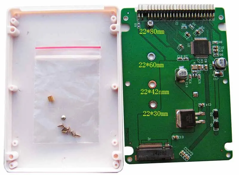 M.2 NGFF(SATA) SSD до 2," IDE, M.2 NGFF(SATA) SSD до 2,5 адаптер PATA карта с Чехол