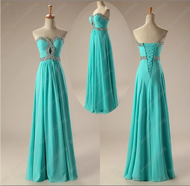 LQ498 Real Picture Chiffon Long SImple A Line Modest Formal Dresses For ...