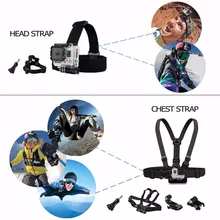 11 In 1 GoPro Go Pro Accessories Set for Gopro Hero 4 3+ 3 2 Sjcam SJ4000 SJ5000 SJ6000 SJ7000 Xiaomi Yi Wifi Action Camera set