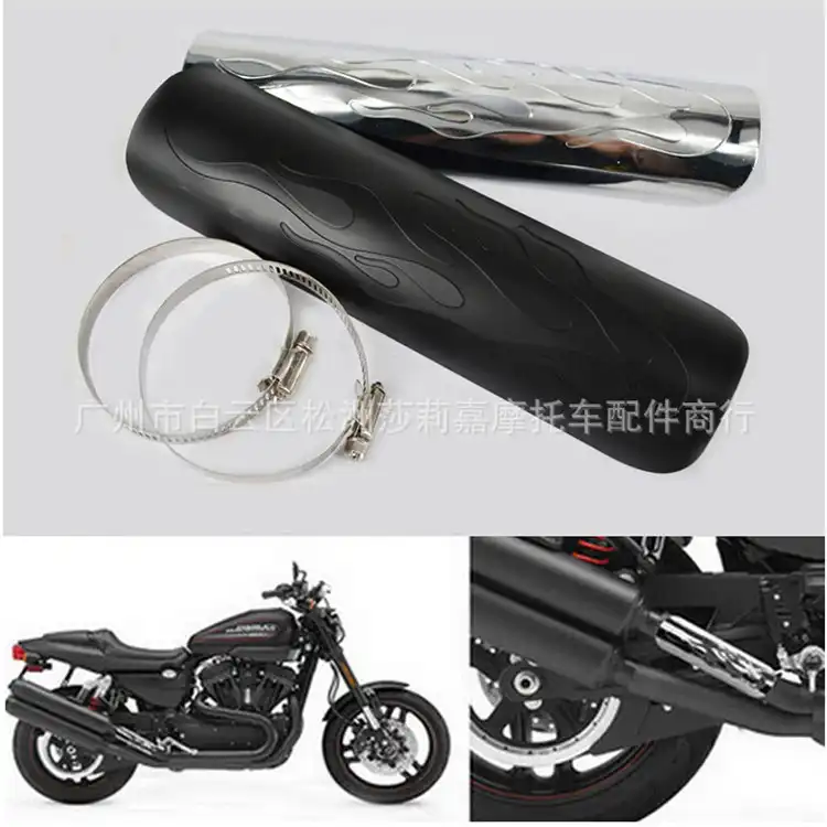 Estilo De Fogo Chopper Personalizado Moto Rcycle Escape Capa Para Harley Davidson Scooter Personalizado Moto Tubo Escudo Térmico Motorcycle Exhaust Cover Exhaust Coverexhaust Heat Shield Aliexpress