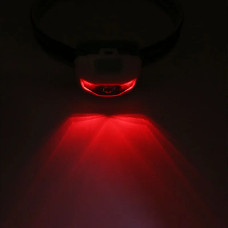 Профессиональное освещение 4 режима Водонепроницаемый 2 Красный светодиодный + 1 Белый светодиодный фонарик фар фары факел с повязка на 3 * AAA