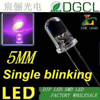 

Pink 5mm round LED DIODE 1.5Hz single blinking dip led Automatic flashing led bulbs