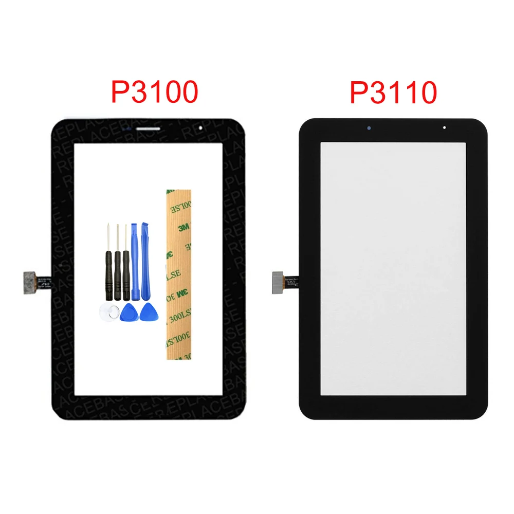 

New Touch Screen Digitizer Sensor Outer Glass For Samsung Galaxy Tab 2 P3100 P3110 White Black With Tools Replacement