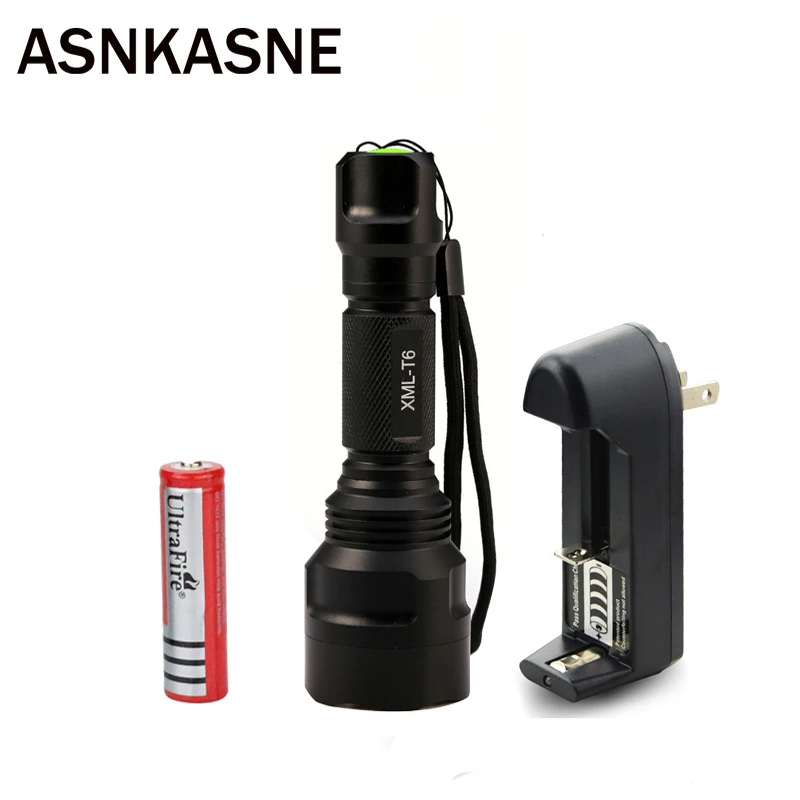 

2017 3800LM New Linterna Led Flashlight Xml-t6 Tactical Aluminum Flash Light Torch Lamp +18650+charger Mount