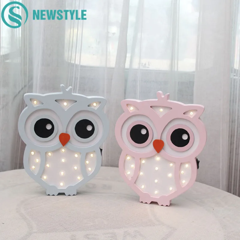 

Owl LED Night Light Unicorn Tree Cloud Nordic Cartoon Wall Hanging For Children Room Decoration Baby Photographic Props Gift
