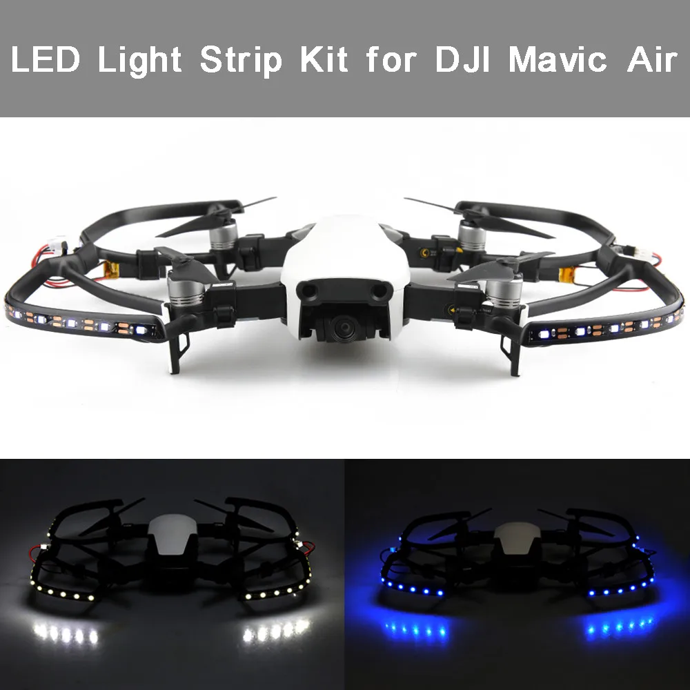 

HIPERDEAL LED Flash Lighting Strip For DJI MAVIC AIR Drone Drop Protector Quadcopter Spare Accessories AP11B