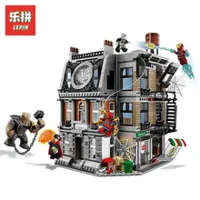 

Lepin 07107 1125Pcs Super Genuine Hero Series LegoINGlys 76108 Sanctum Sanctorum Showdown Set Building Blocks Bricks oys Model