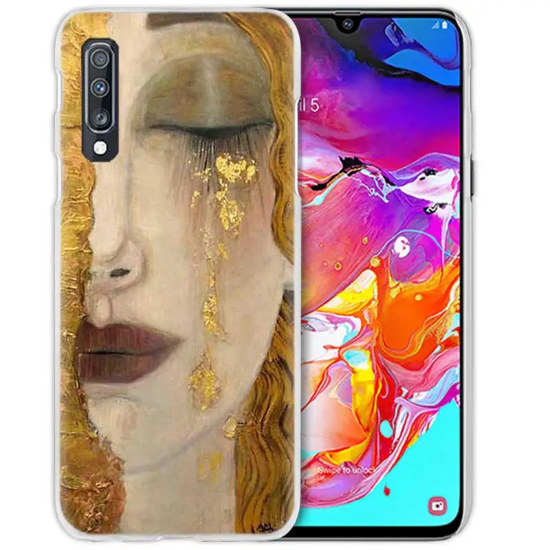 Чехол Kiss Gustav Klimt для samsung Galaxy A50 A70 A20e A40 A30 A20 A10 A8 A6 Plus A9 A7 жесткий прозрачный чехол для телефона из поликарбоната - Цвет: 02