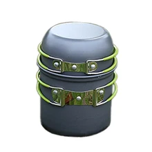 JHO-Tragbar открытый набор для приготовления пищи Eloxiertem алюминиевый антипригарный горшок Кемпинг Пикник Wandern Utensilien fuer eine человек