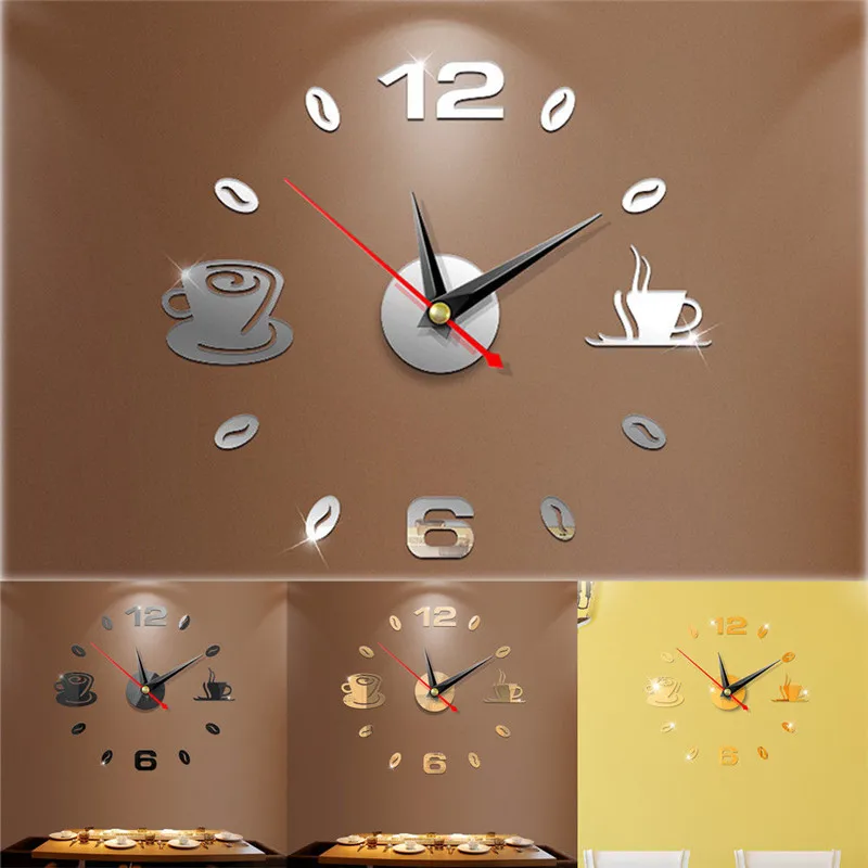 

3D Large Wall Clock Mirror Sticker Watch Sticker Home Decor Unique Gift DIY Wall Stickers Big Number Watch Home Decor Art Clock