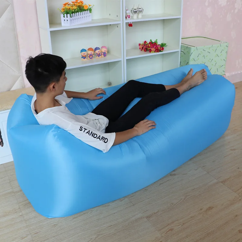 Fast Inflatable air sofa Camping Hangout Bag 210D Oxford Outdoor 25070cm Sleeping Bag Hangout lazy lay laybag Lounger bed (22)