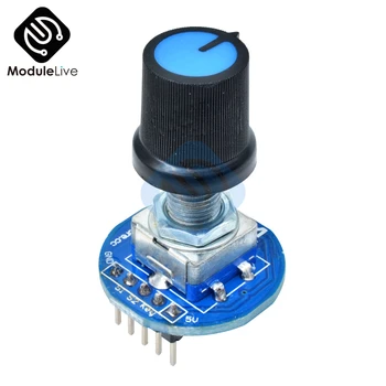 

5PCS Rotating Potentiometer Knob Cap Digital Control Module Board Rotary Encoder Control Controller Switch 5V Diy Kit