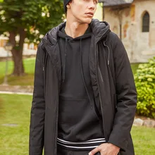 BOSIDENG early winter down coat for men down jacket hooded waterproof mid-long parka B80131019