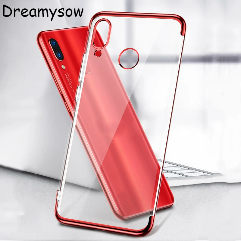 

For Huawei Mate 30 P20 P30 Pro Lite Nova 5 Pro 5i Protective Cover Transparent Plating Soft TPU Case Honor 20 9X Pro 7C 7A 8X 8C