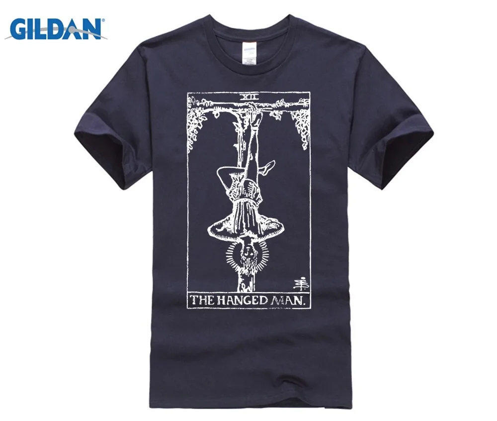 The Hanged Man Tarot Card XII T-Shirt (Vintage Design) Short Sleeves New Fashion T Shirt Men Clothing Summer Short Sleeve Cotton